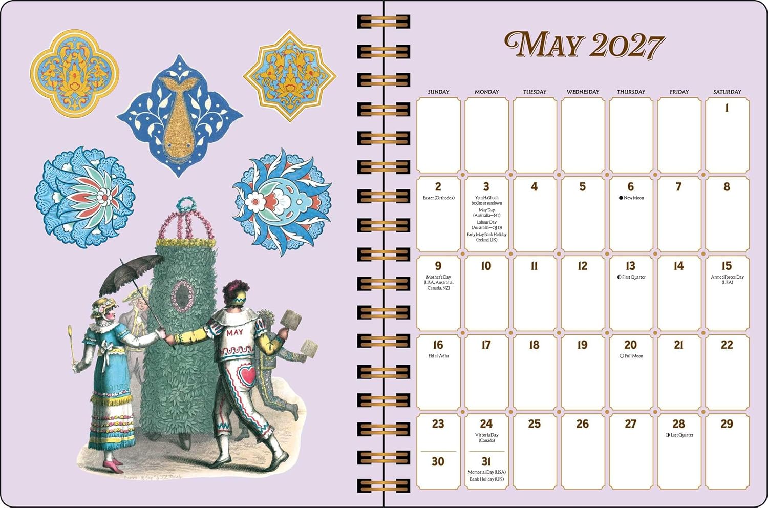 The Antiquarian Sticker Book 2027 Monthly/Weekly Planner Calendar