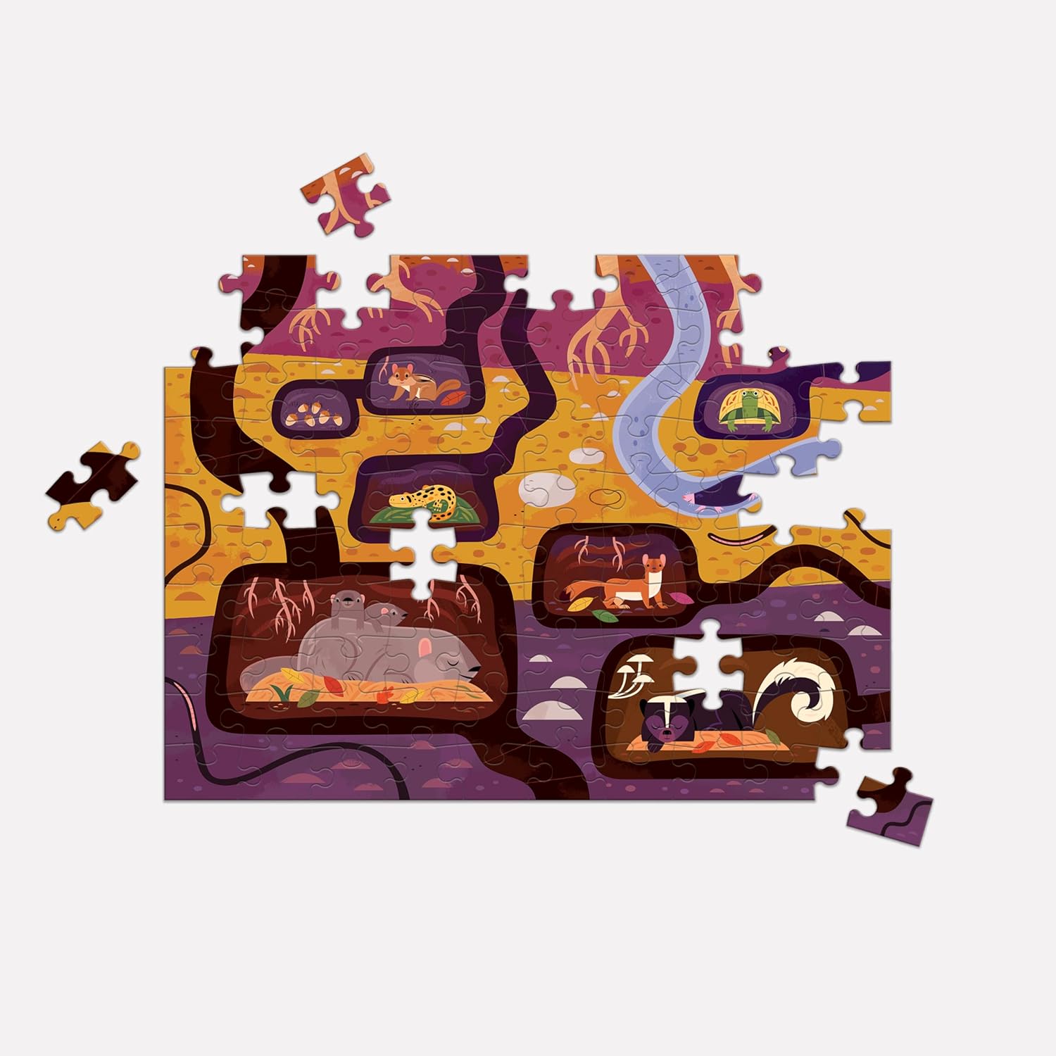 Forest Above & Below 100 Piece Double-Sided Puzzle