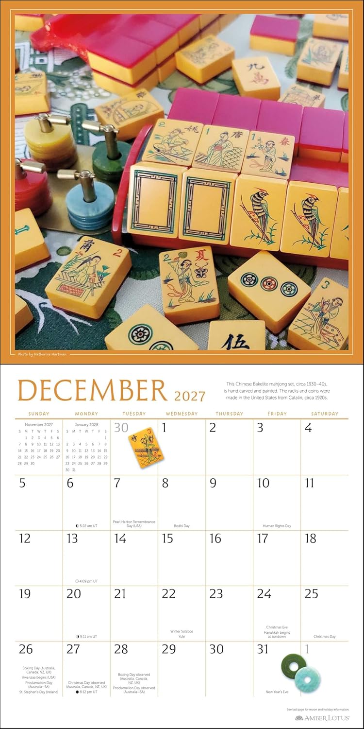 Art of Mahjong 2027 Wall Calendar