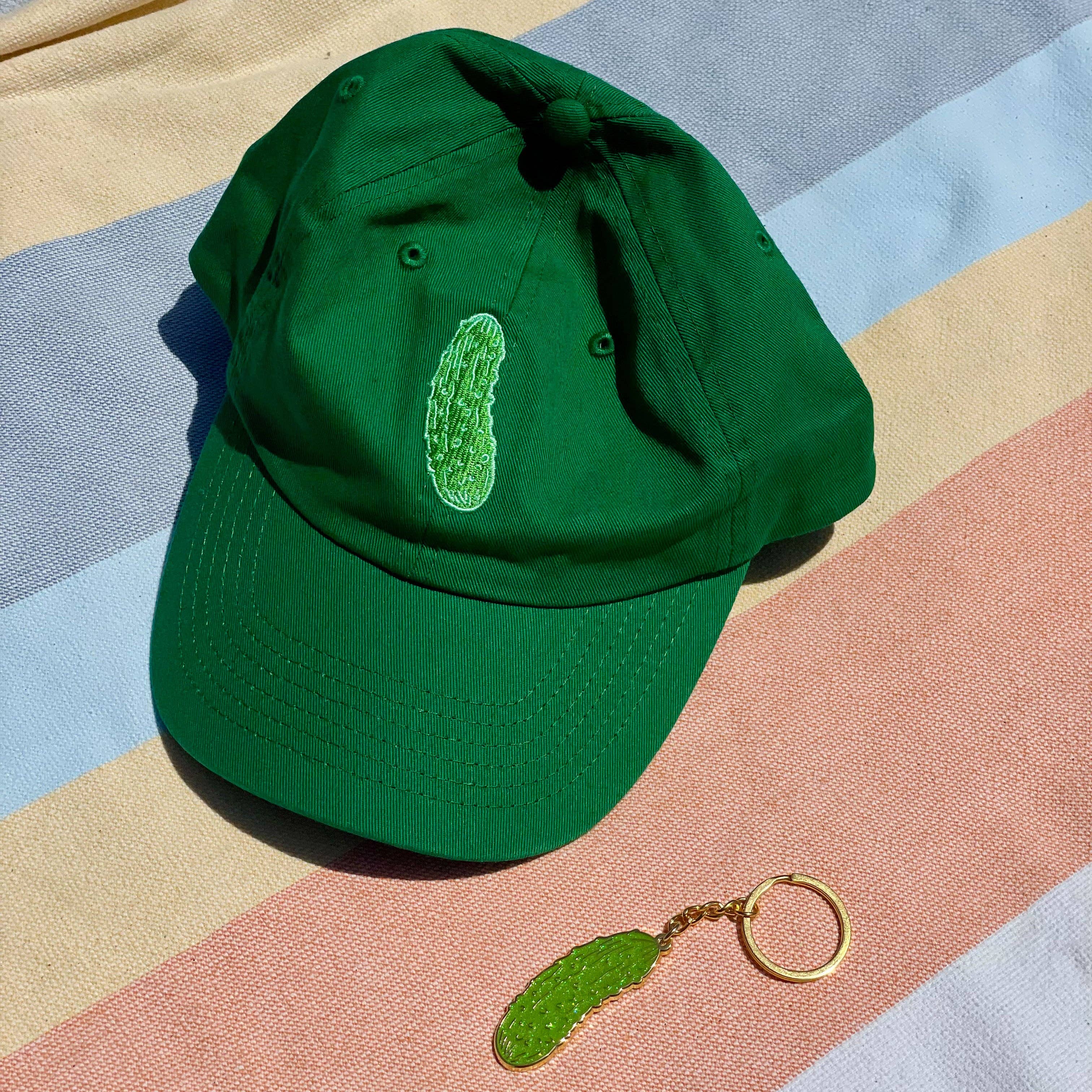 Pickle Enamel Bag Charm & Keychain