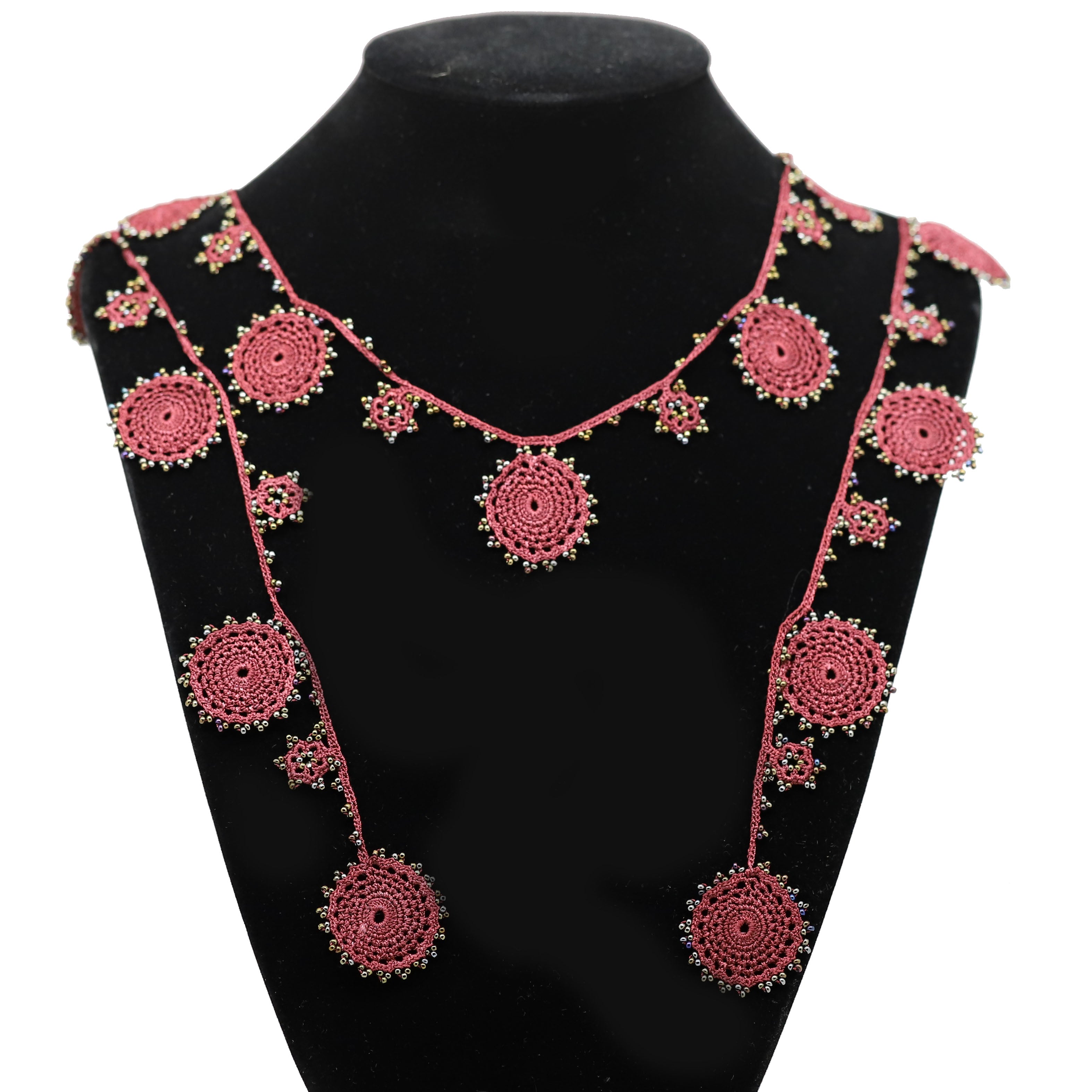 Flake Open Ended Crochet Necklace