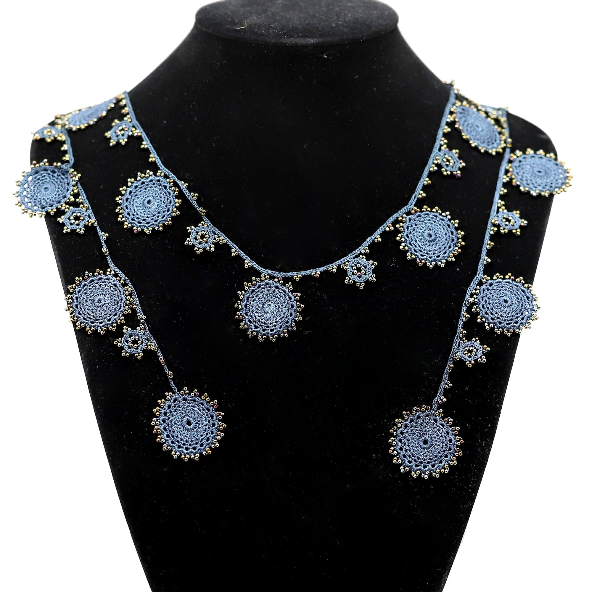 Flake Open Ended Crochet Necklace