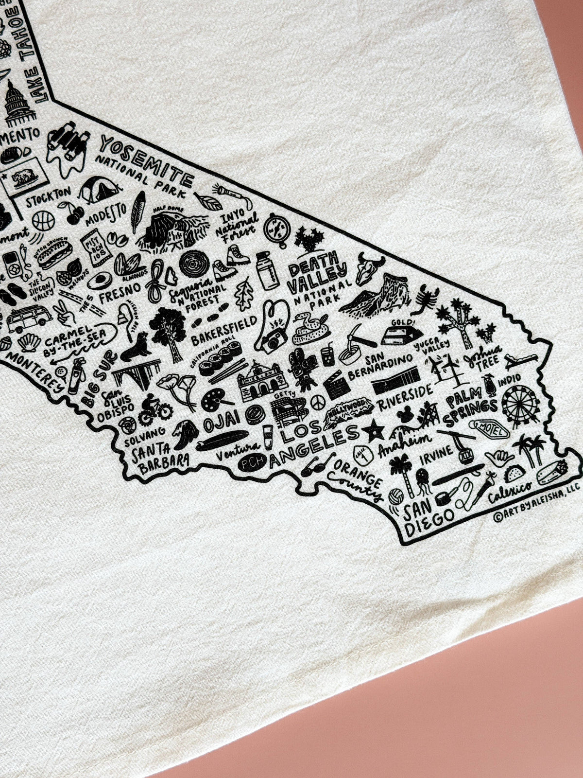 State of California Tea Towel