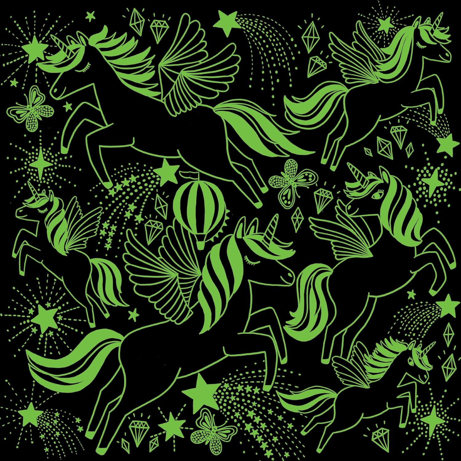 Unicorn Illuminated 500 Piece Glow in The Dark Puzzle