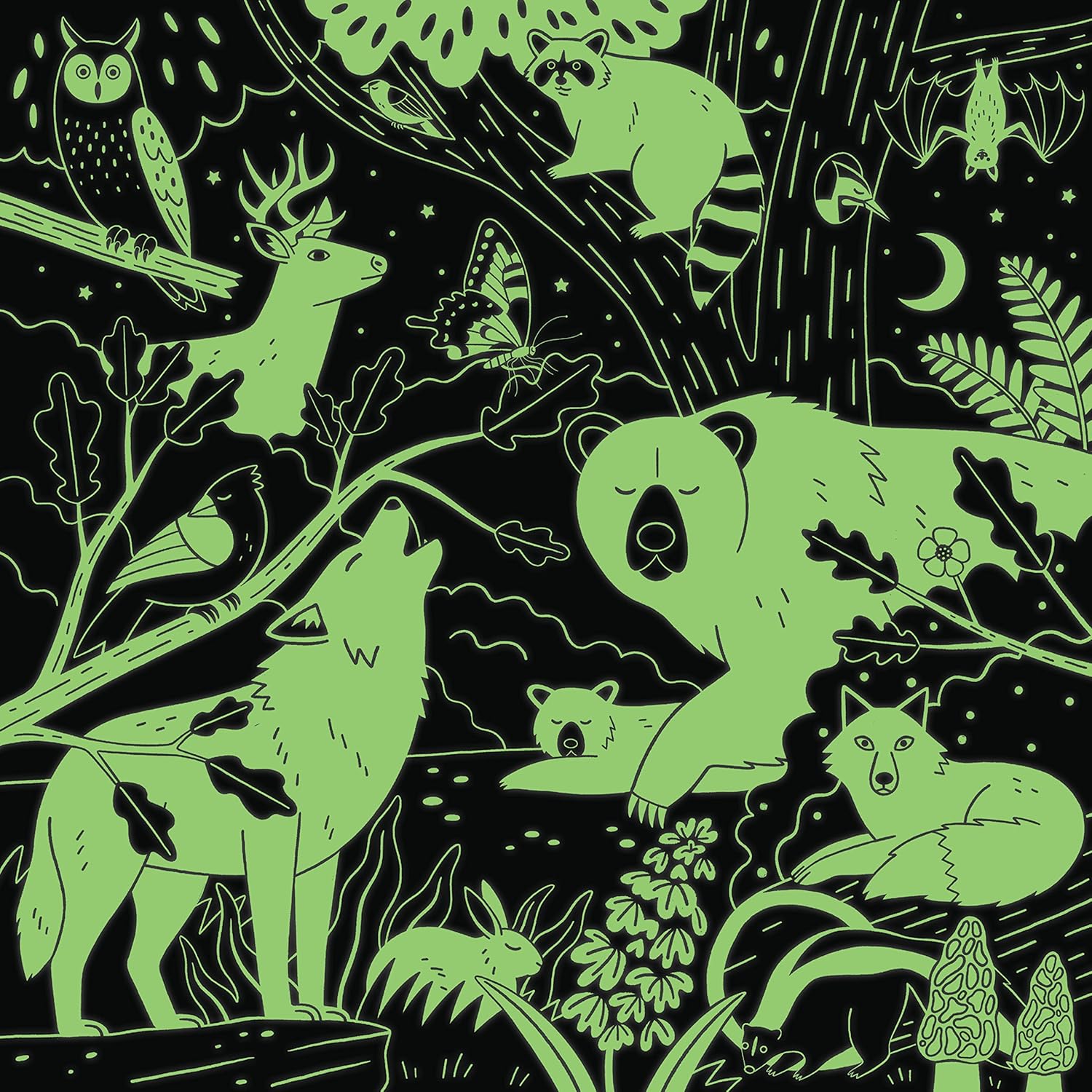 Forest Illuminated 500 Piece Glow in The Dark Puzzle