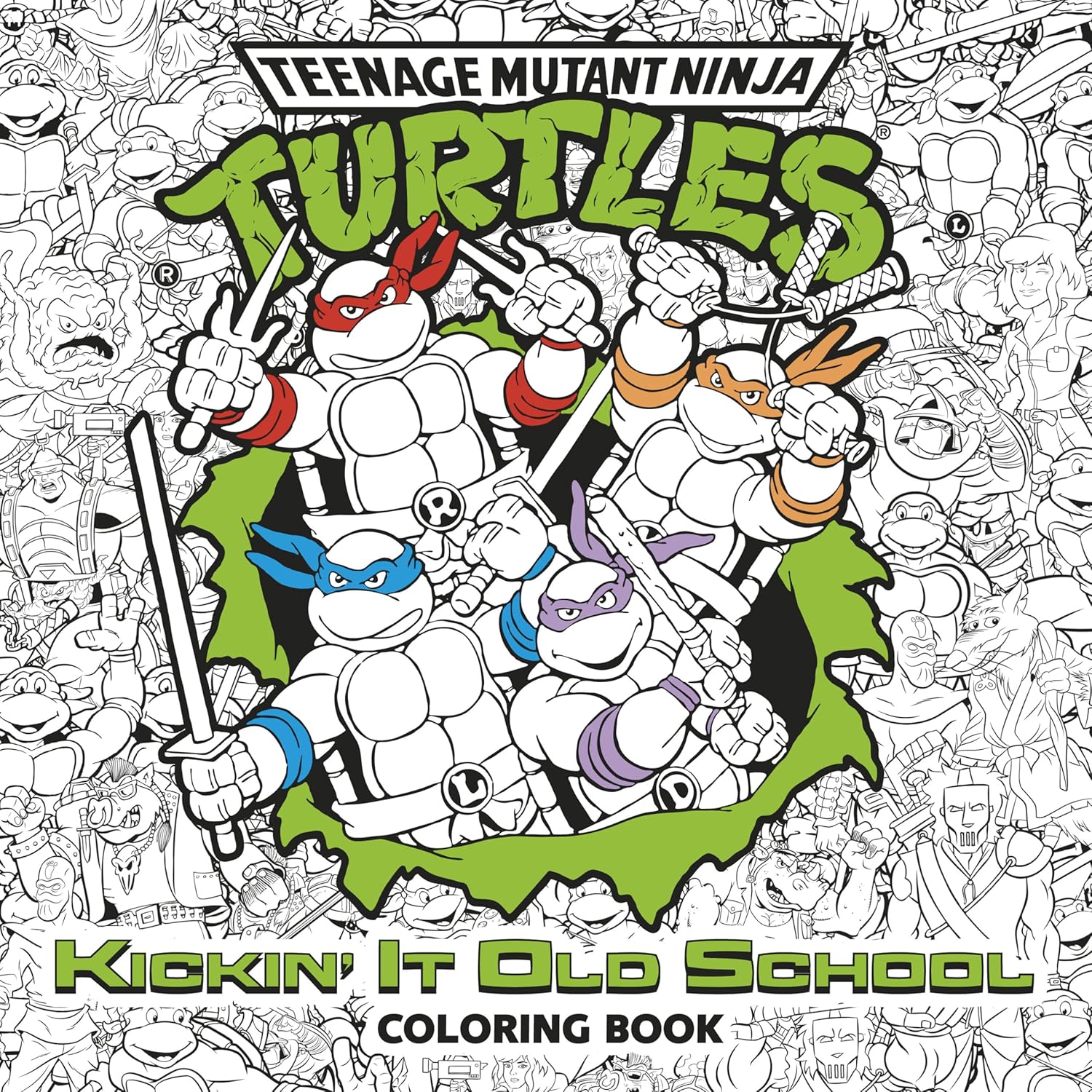 Kickin' It Old School Coloring Book - Teenage Mutant Ninja Turtles Adult Coloring Book