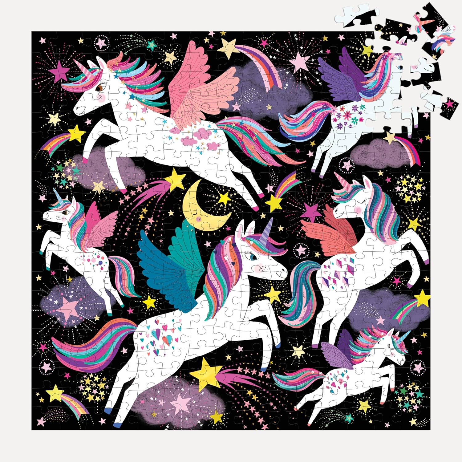 Unicorn Illuminated 500 Piece Glow in The Dark Puzzle