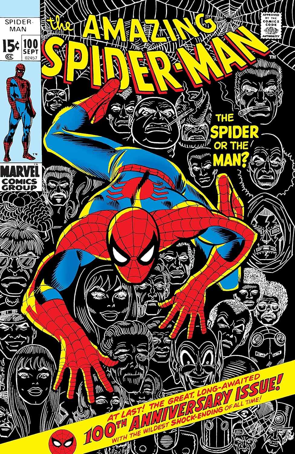 Spider-Man 100 Collectible Comic Book Cover Postcards