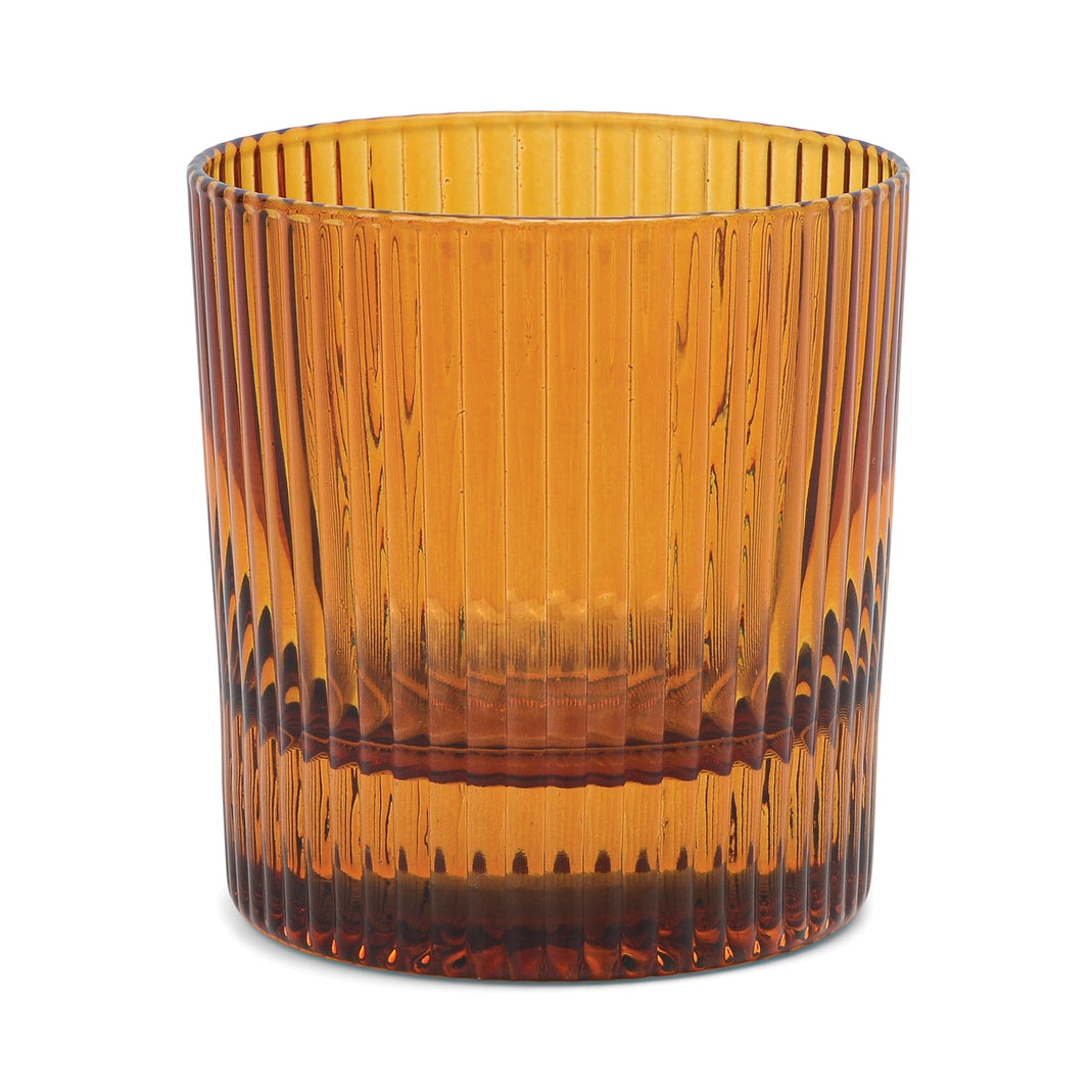 The Scout Lowball Glass - Amber, Set of 2