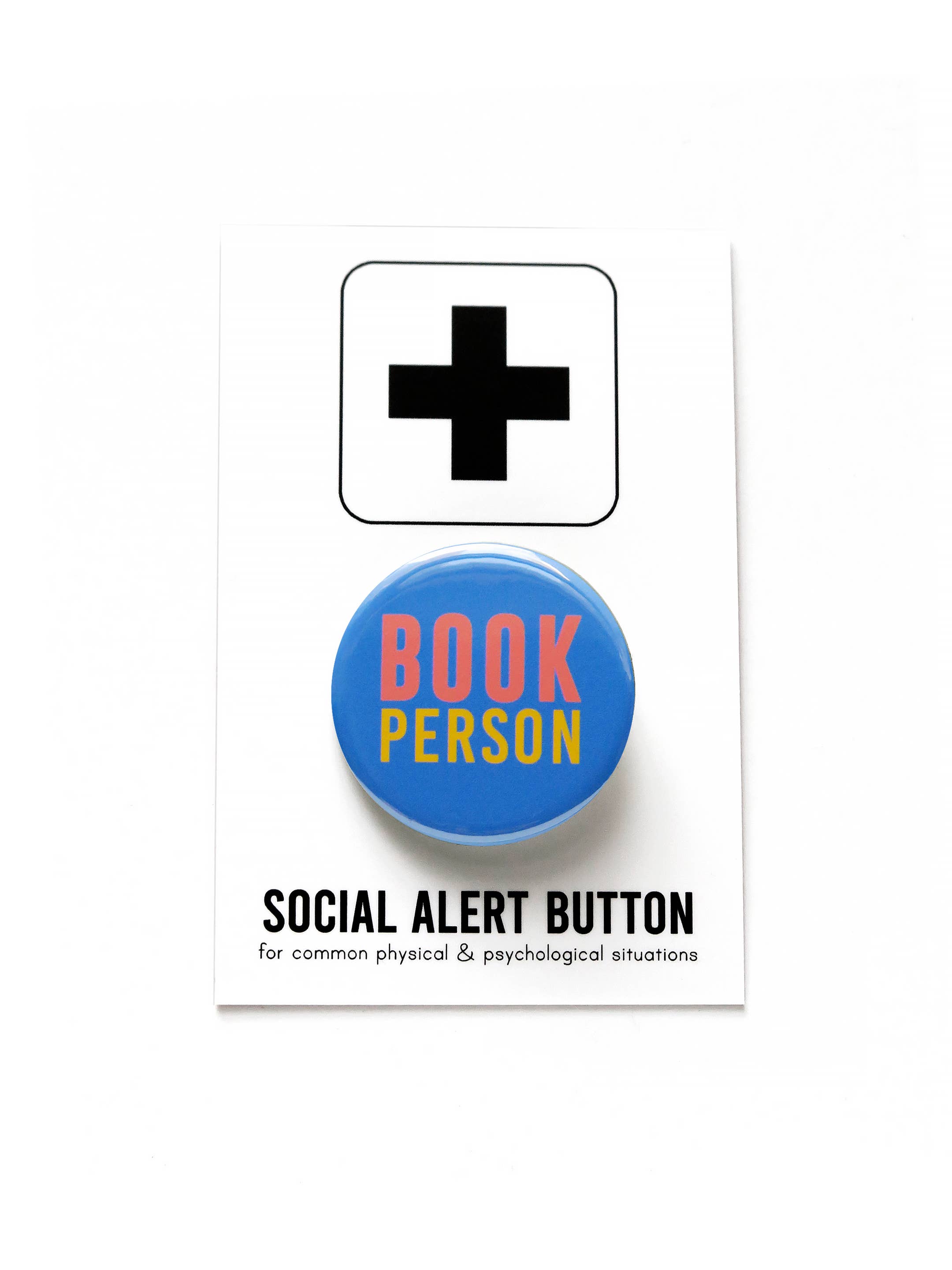 BOOK PERSON Button 1.25" Pinback