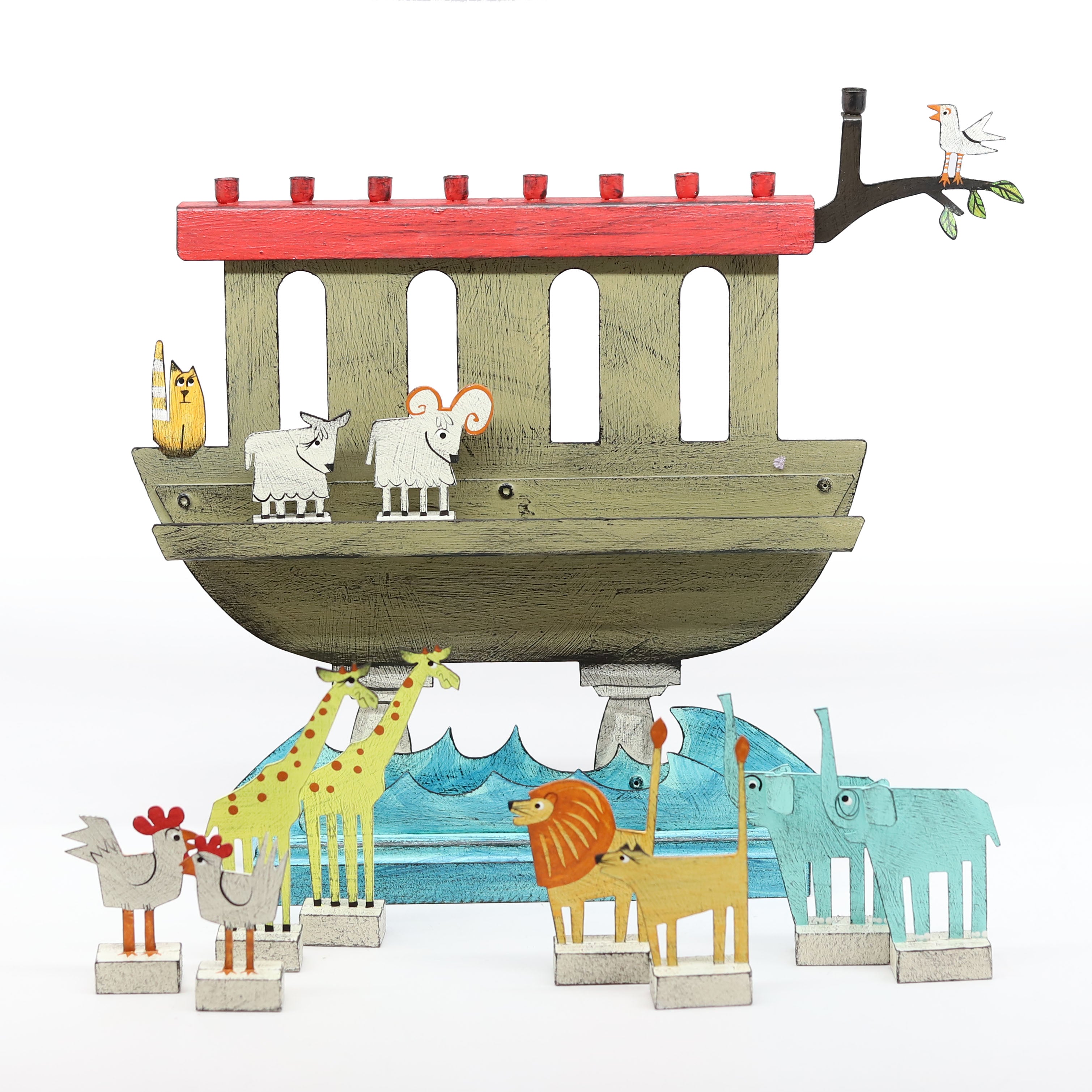 Artisan Noah's Ark Hanukkiah