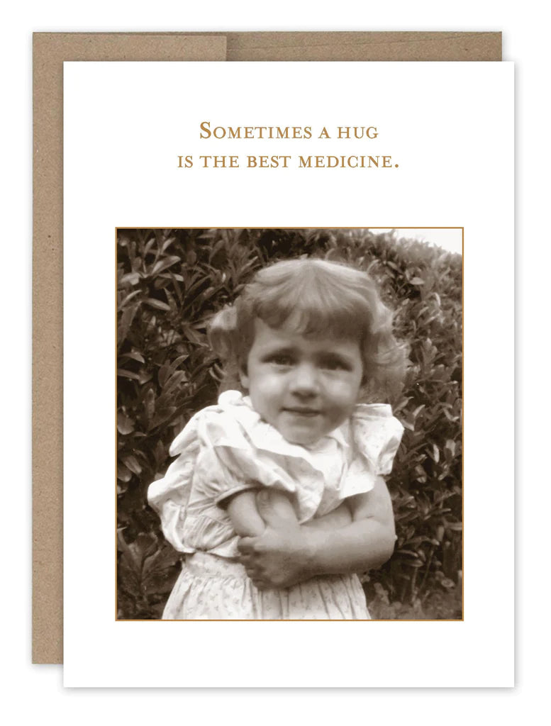 Get Well Greeting Card "A Hug is the Best Medicine