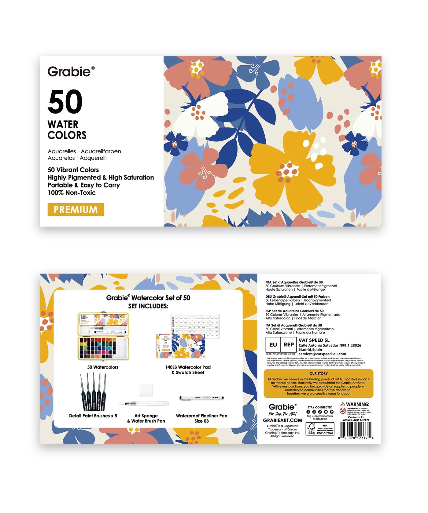 All-In-One Premium Watercolor Set of 50