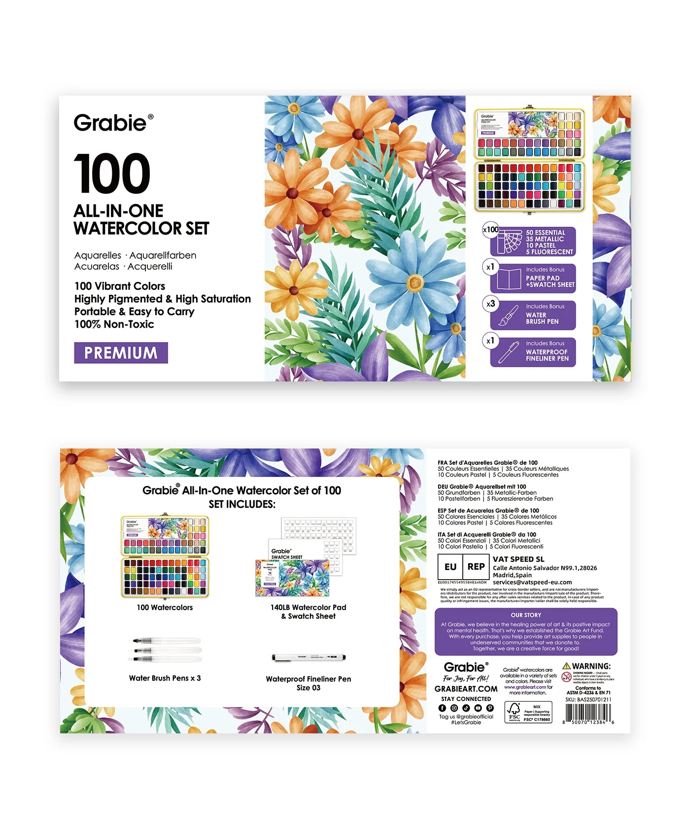 All-in-One Premium Watercolor Set of 100