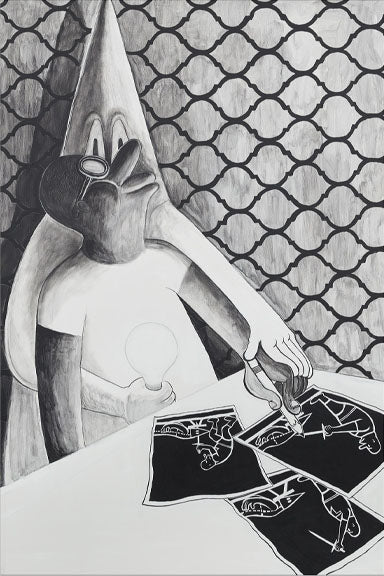 Postcard from "Draw Them In and Paint Them Out"