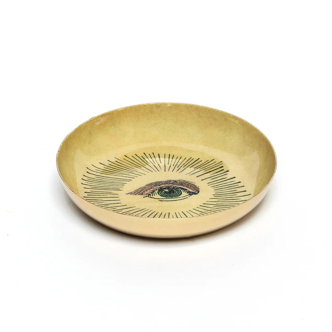 Eye Round Enamel Tray