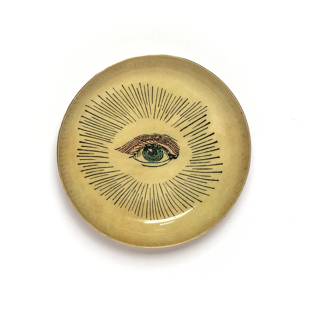 Eye Round Enamel Tray