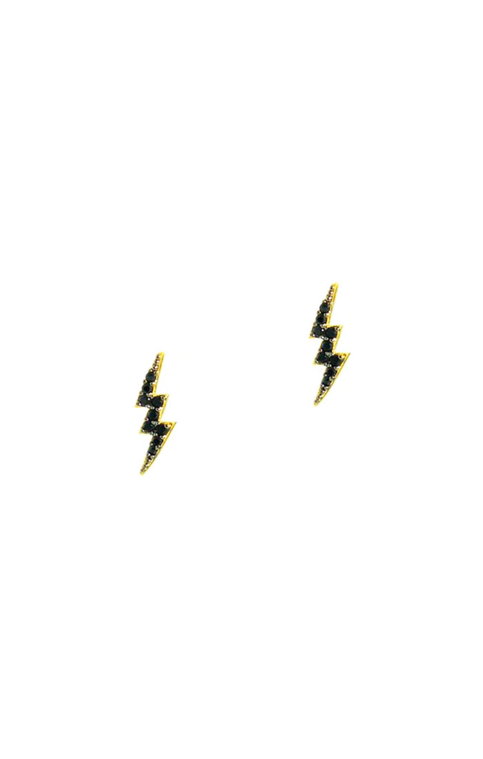 Cz Thunder Post Earrings