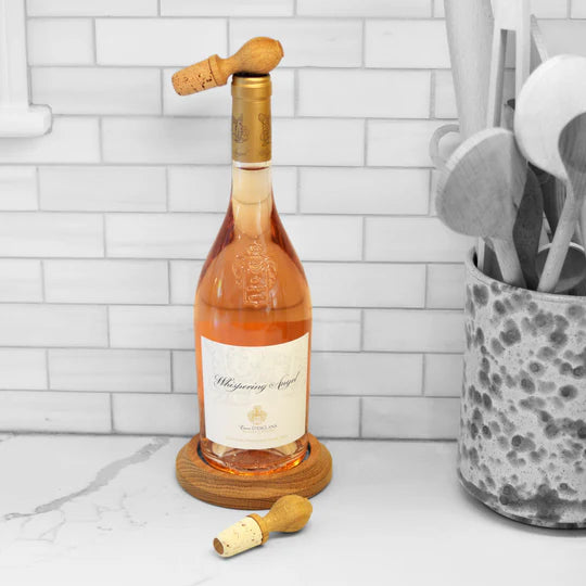 Wine Coaster & Stopper Set in Oak