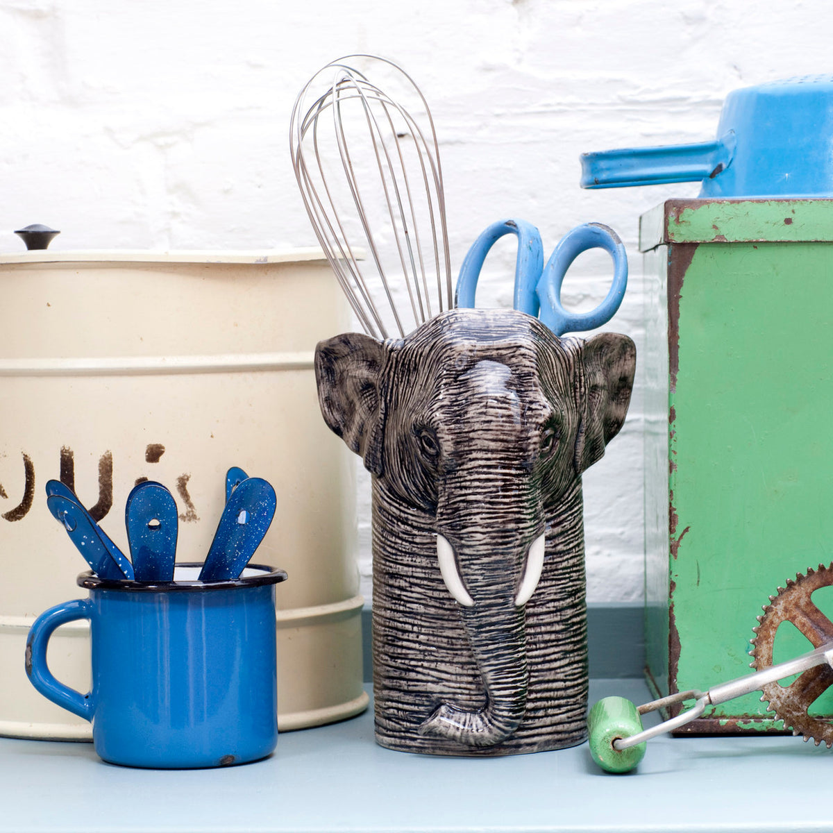 Elephant Utensil Pot
