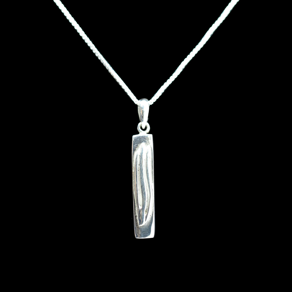 Sterling Mezuzah with Shin Necklace