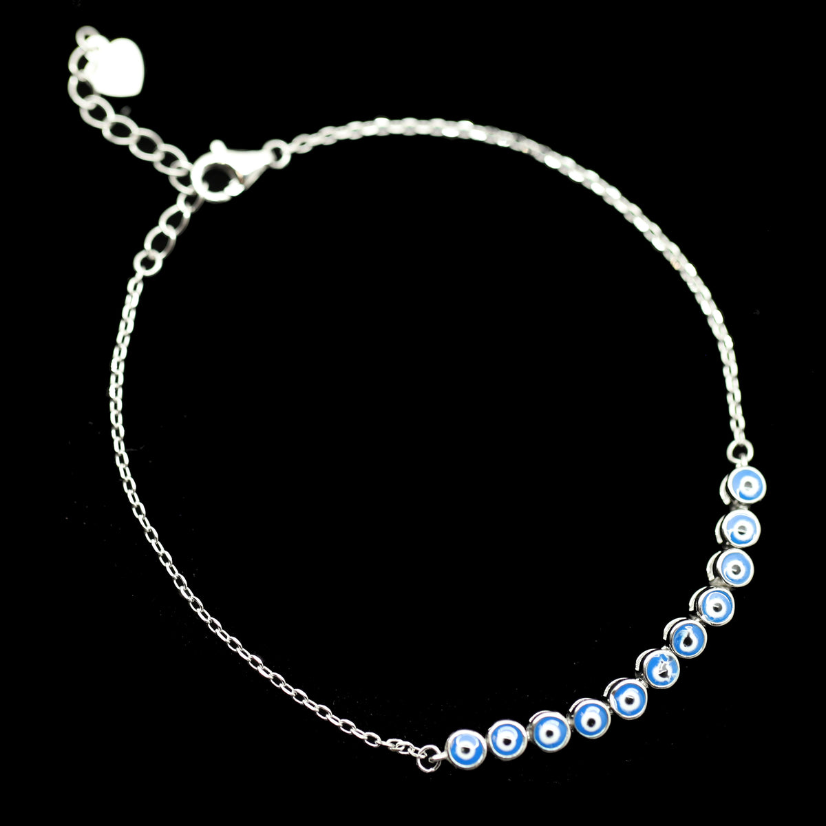 Sterling Row of Eyes Bracelet