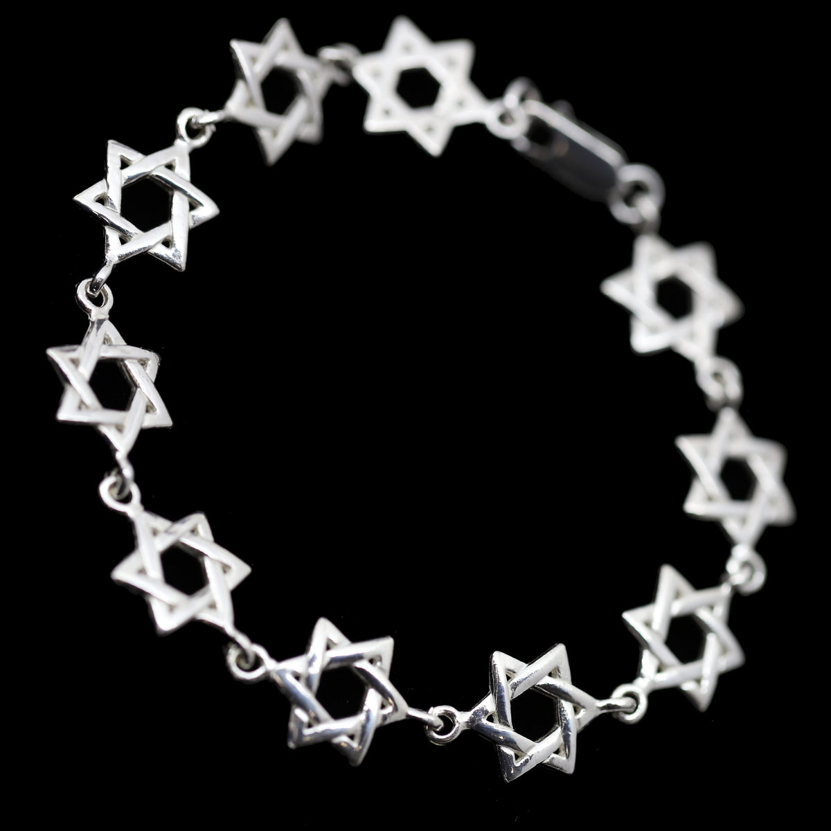Sterling Star of David Bracelet
