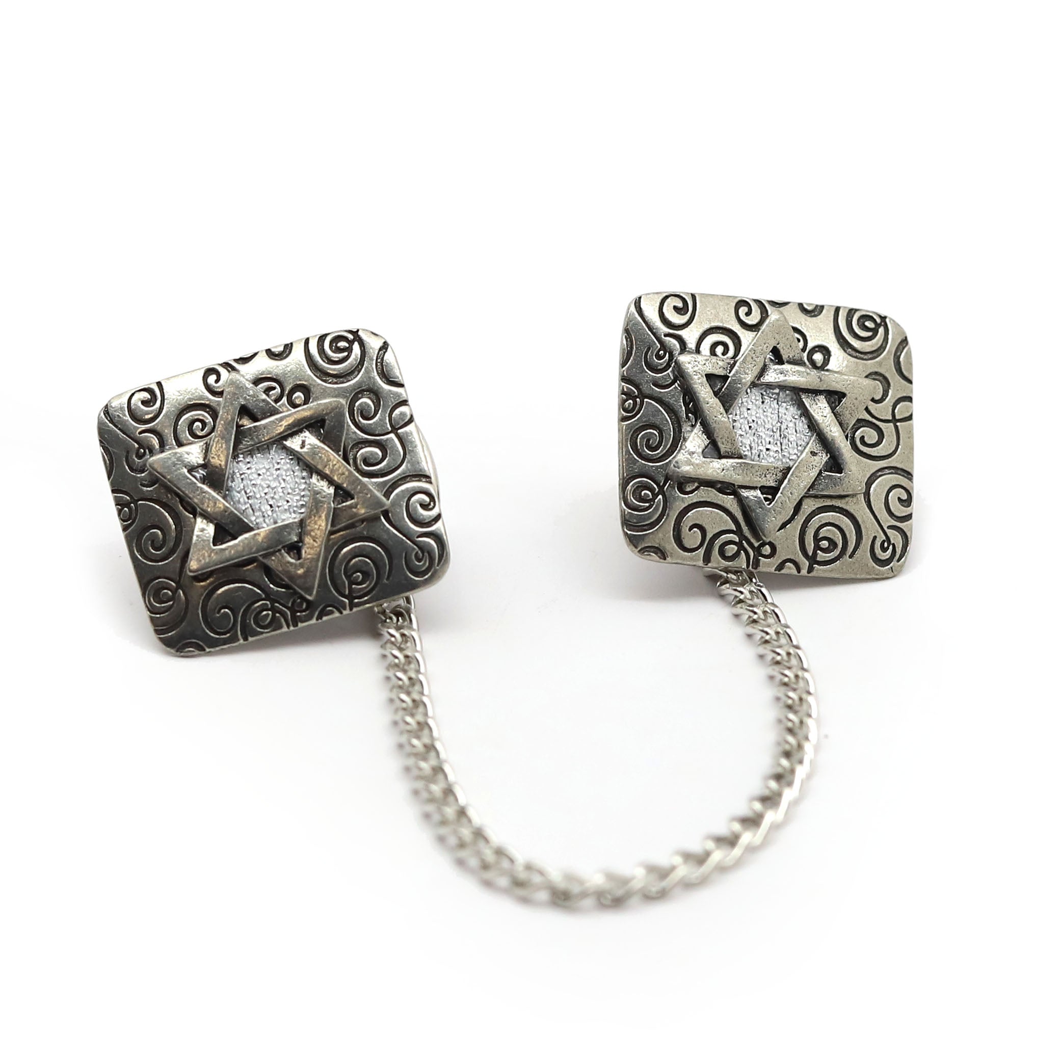 Star and Swirl Tallit Clips
