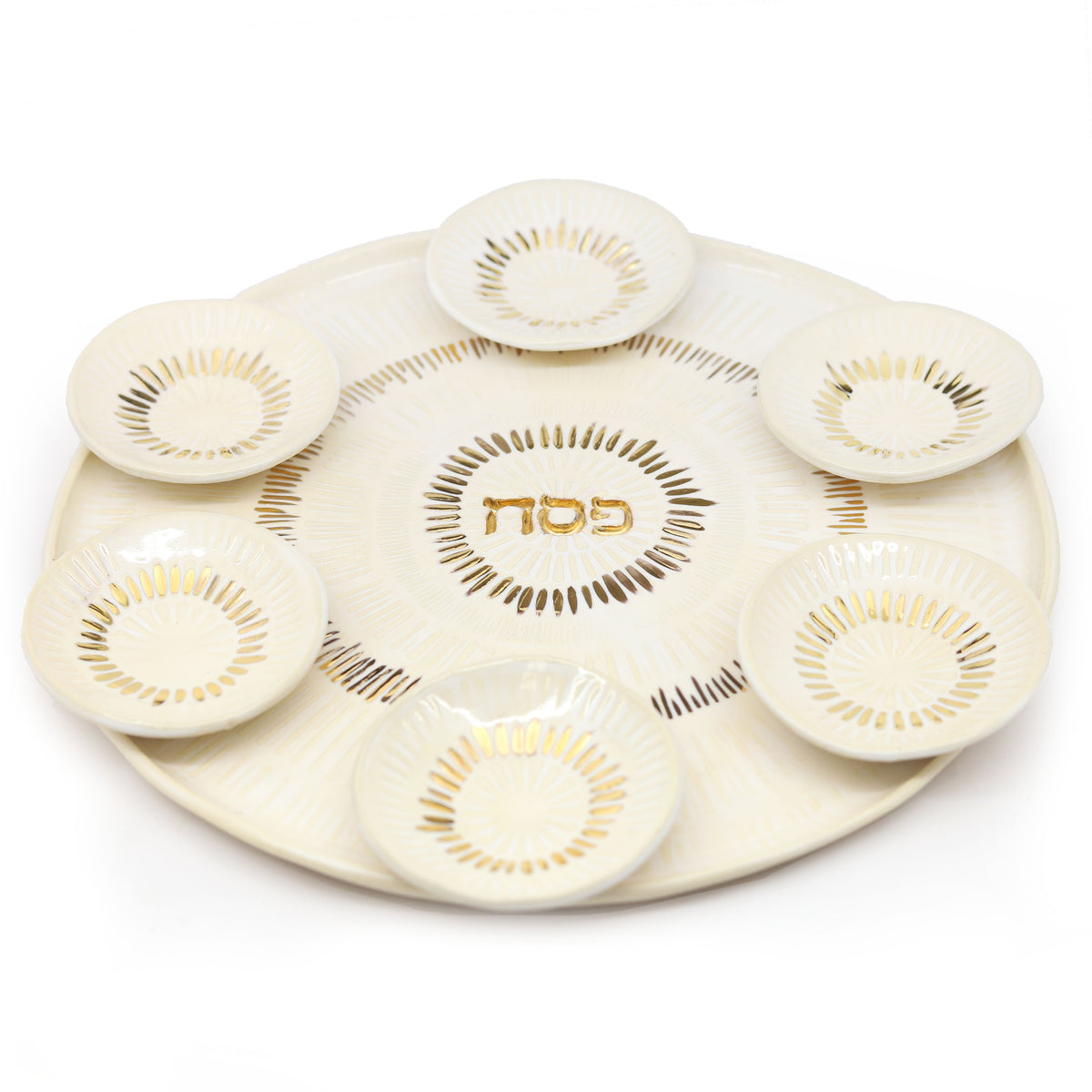 Handmade Ceramic Seder Plate