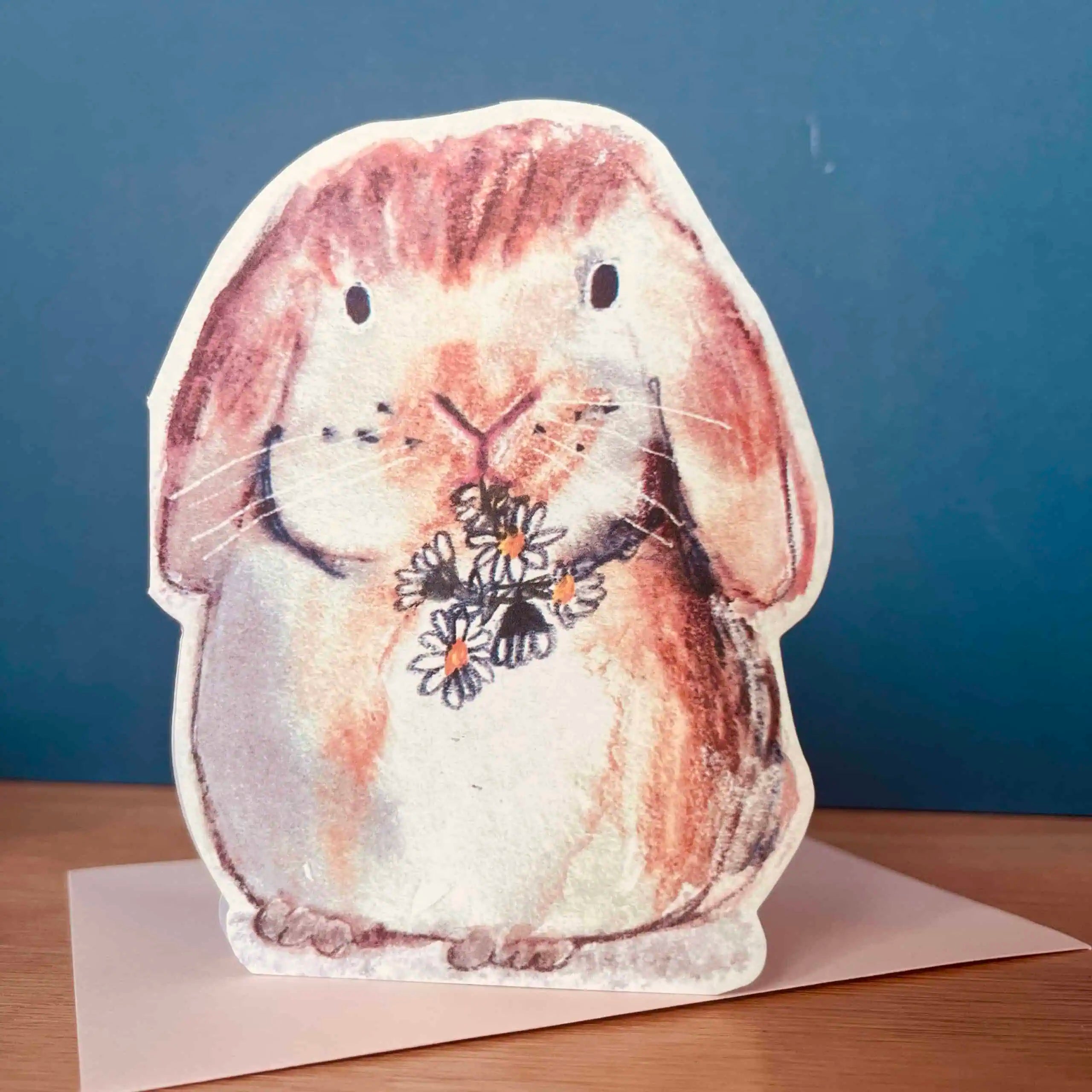 Die Cut Bunny Greeting Card