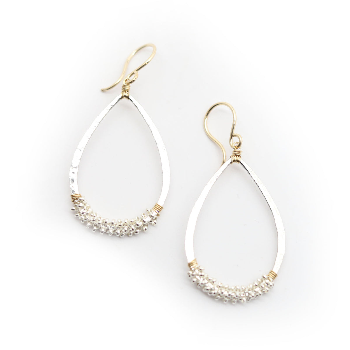 Pearl Cluster Teardrop Earrings
