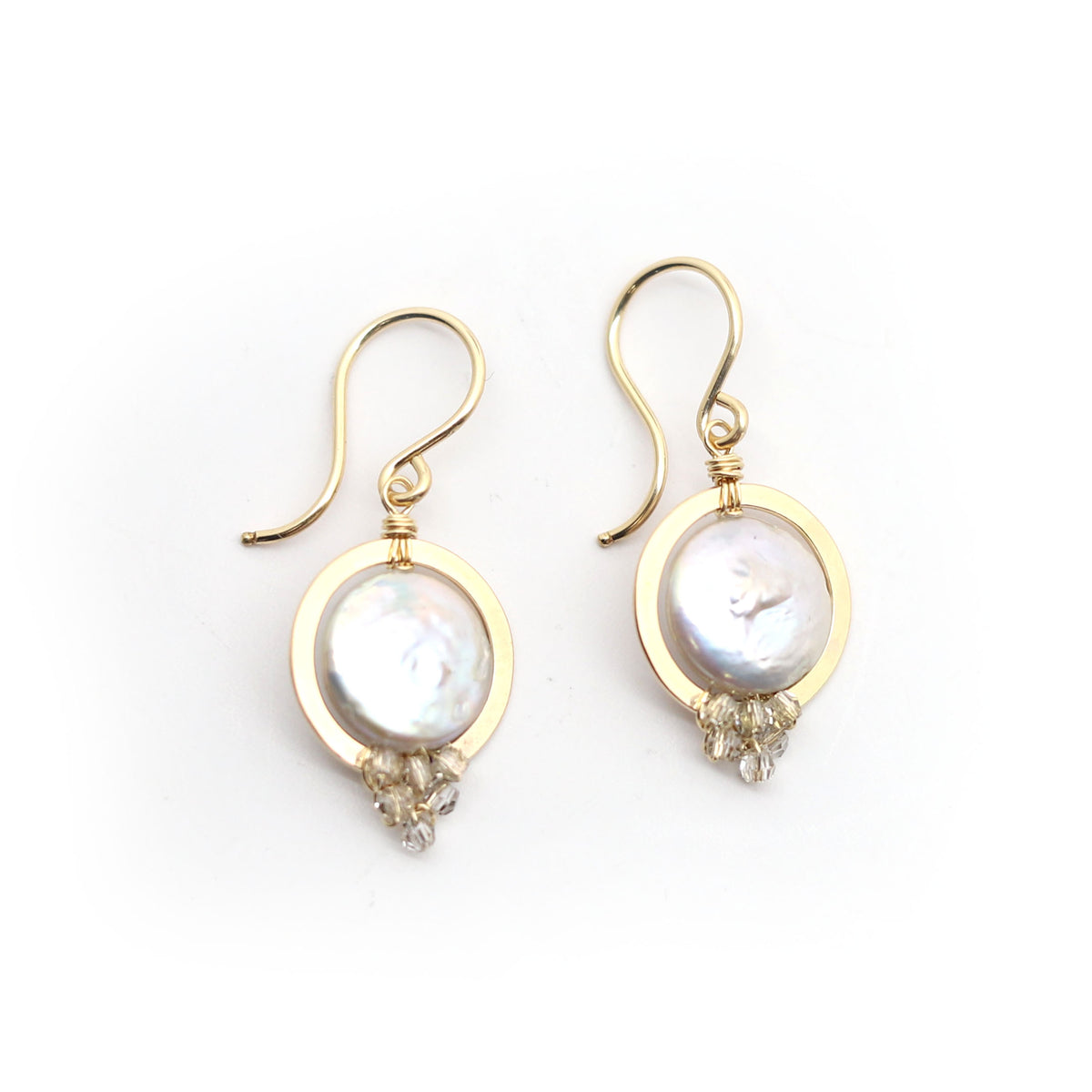 Circle Pearl Earrings