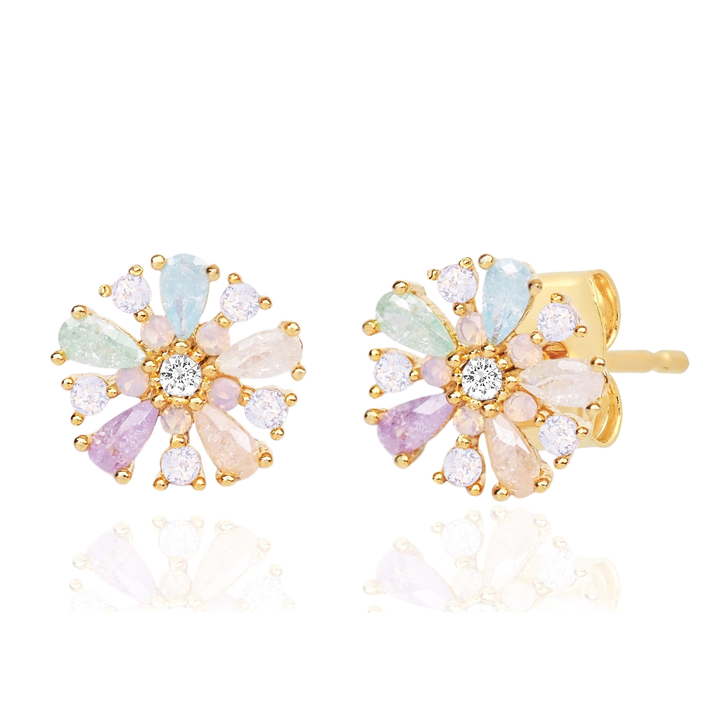 Pastel Flower Stud Earrings