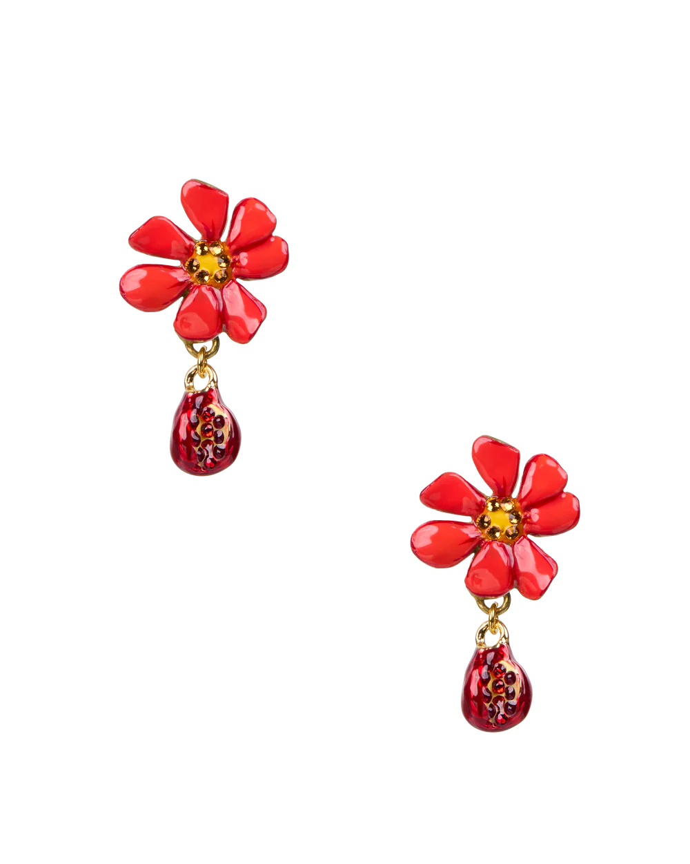 Pomegranate Flower Earrings