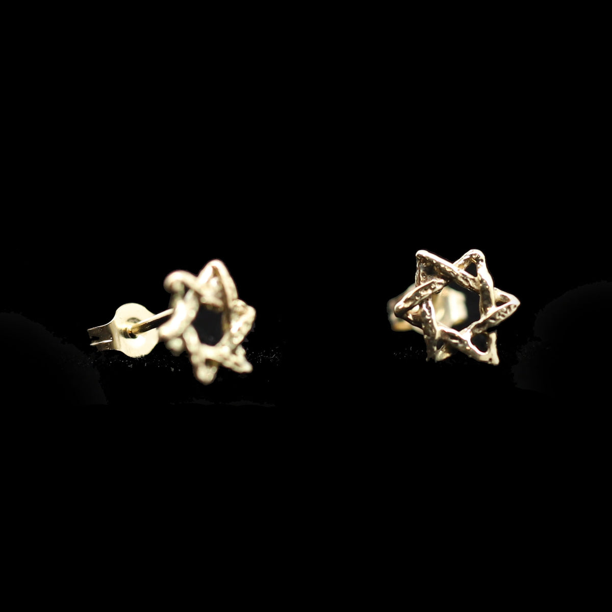 14K Woven Star of David Earrings