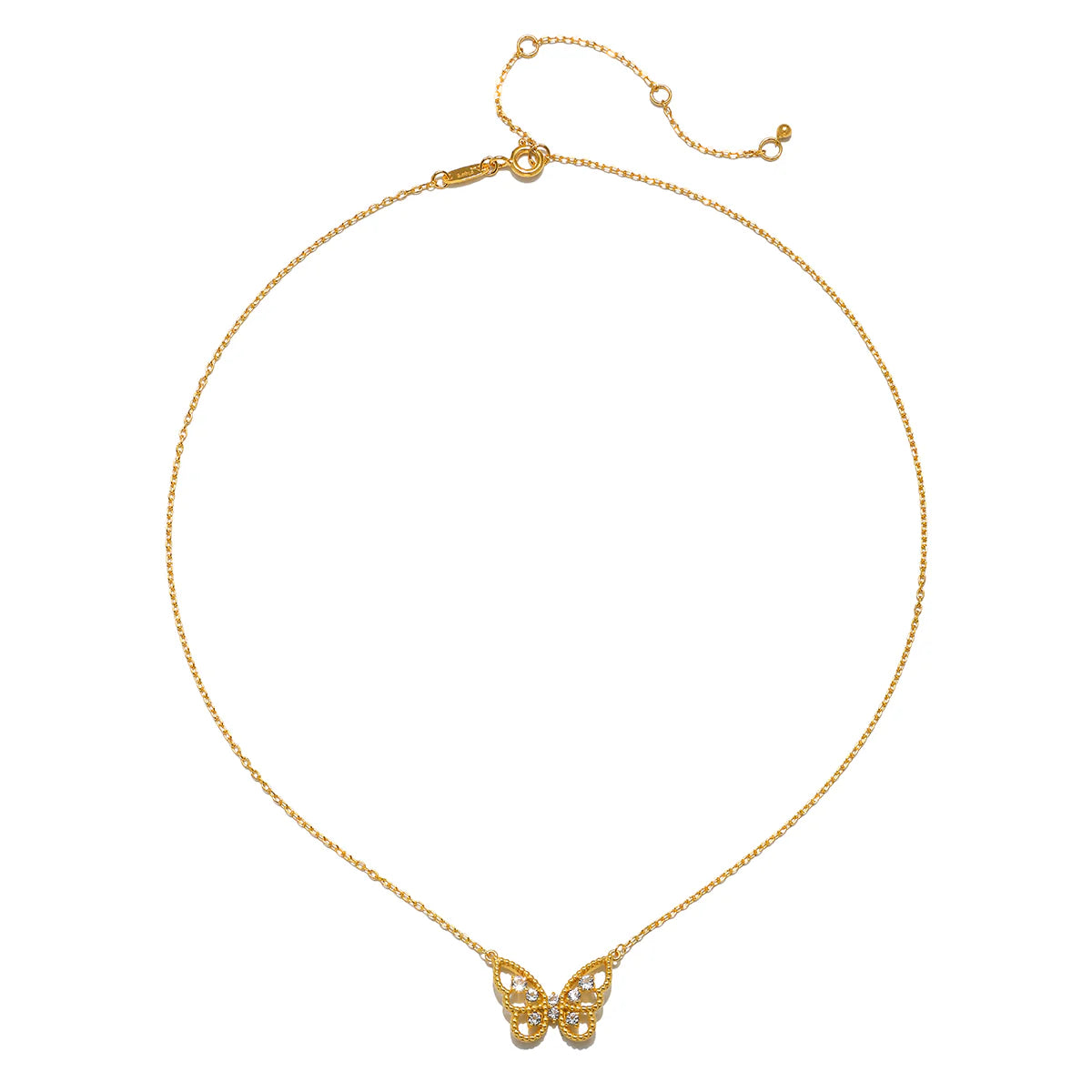 Enduring Hope White Topaz Butterfly Necklace