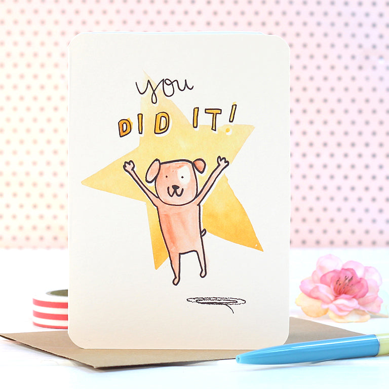You Did It! Dog Greeting Card