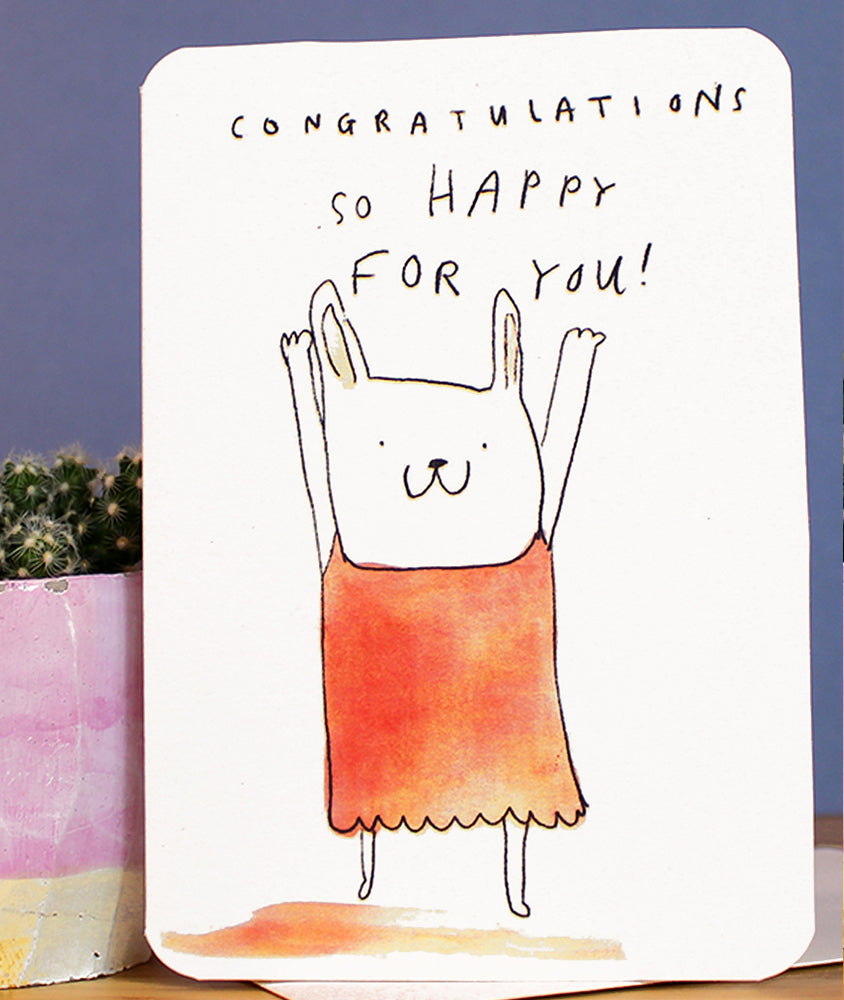 Congratulations So Happy for You! Greeting Card