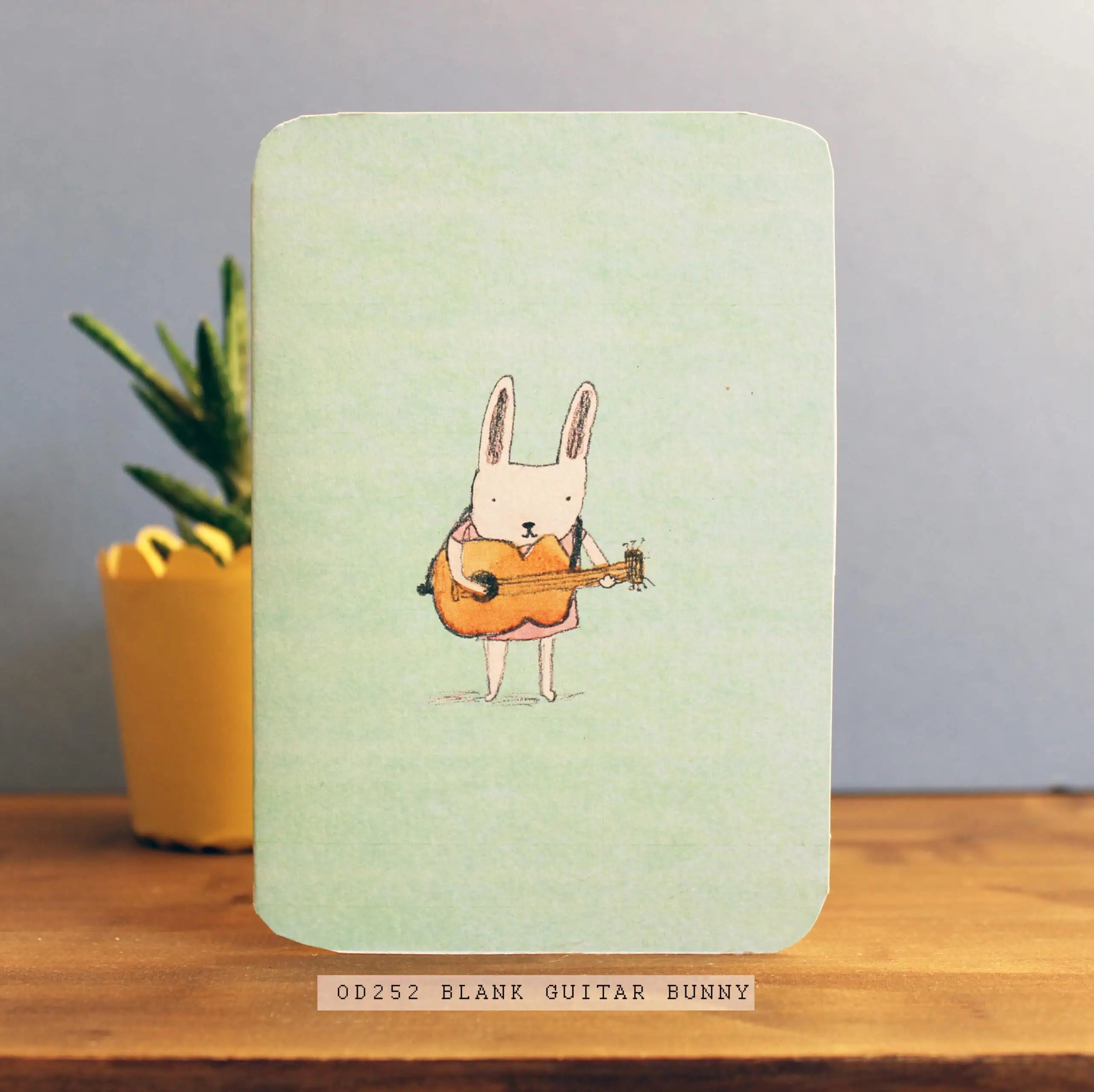 Guitar Bunny Greeting Card