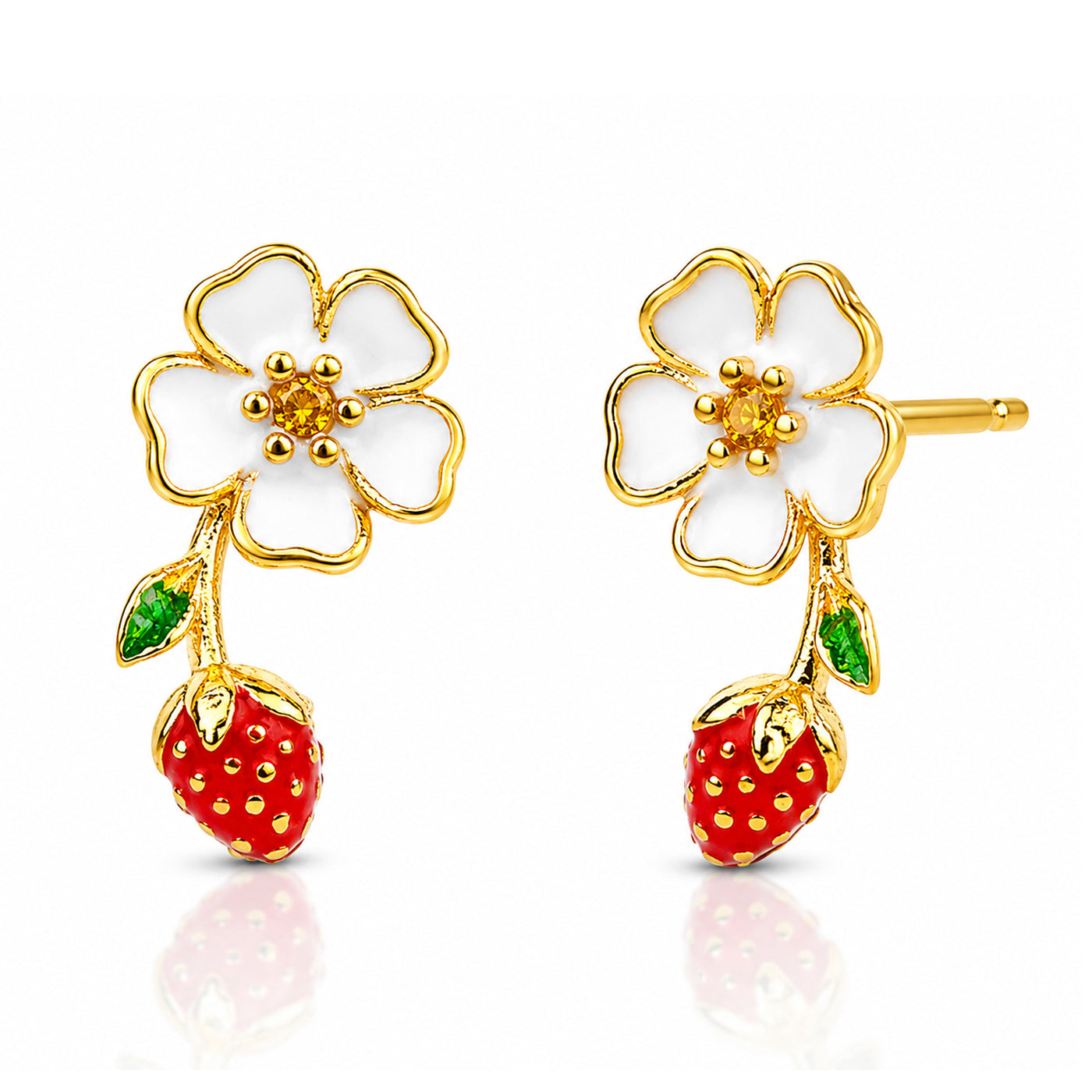 Berry Bloom Stud Earrings
