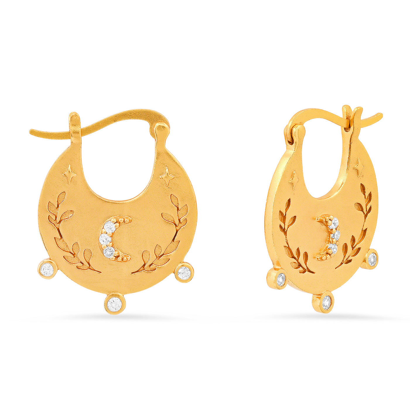Cresent Hoop Moon Earrings