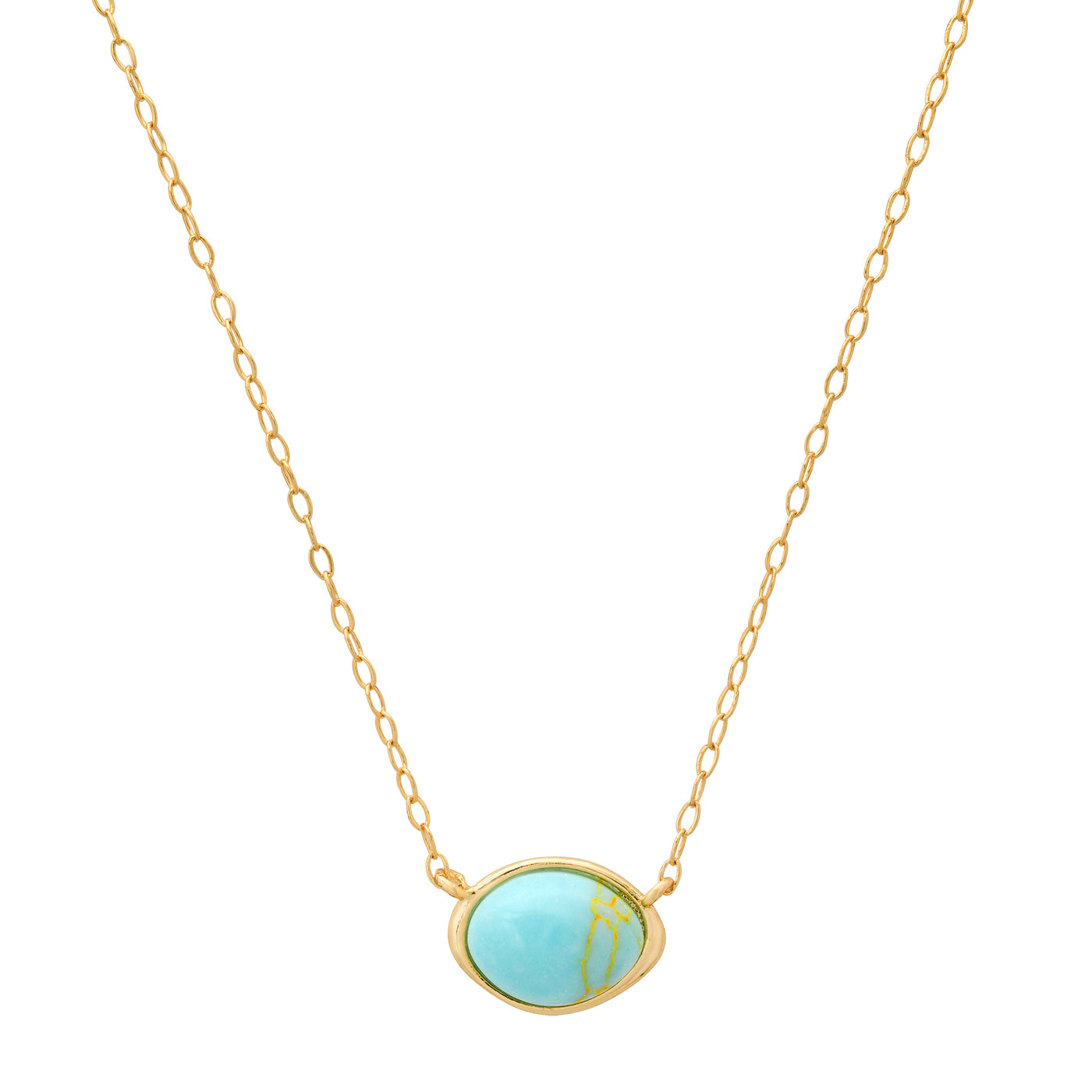 Cabachon Turquoise Horizon Necklace