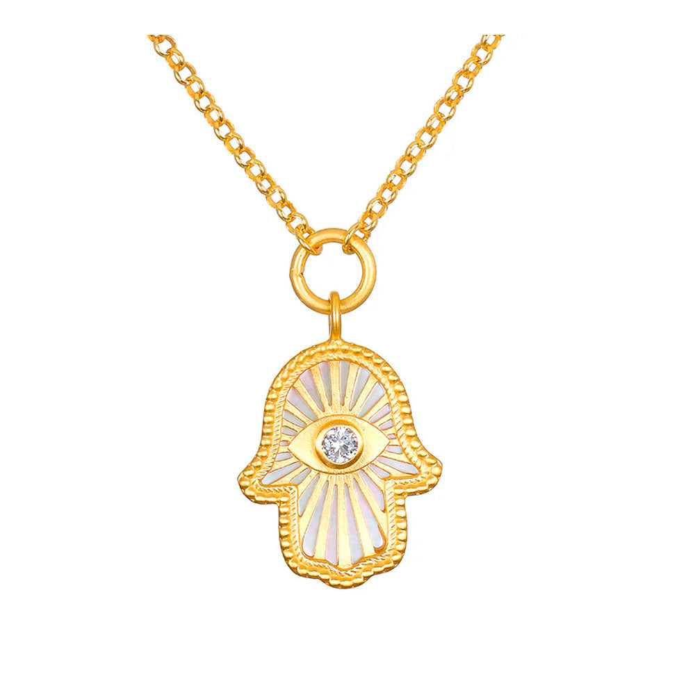 Gaining Clarity Reversable Hamsa Necklace