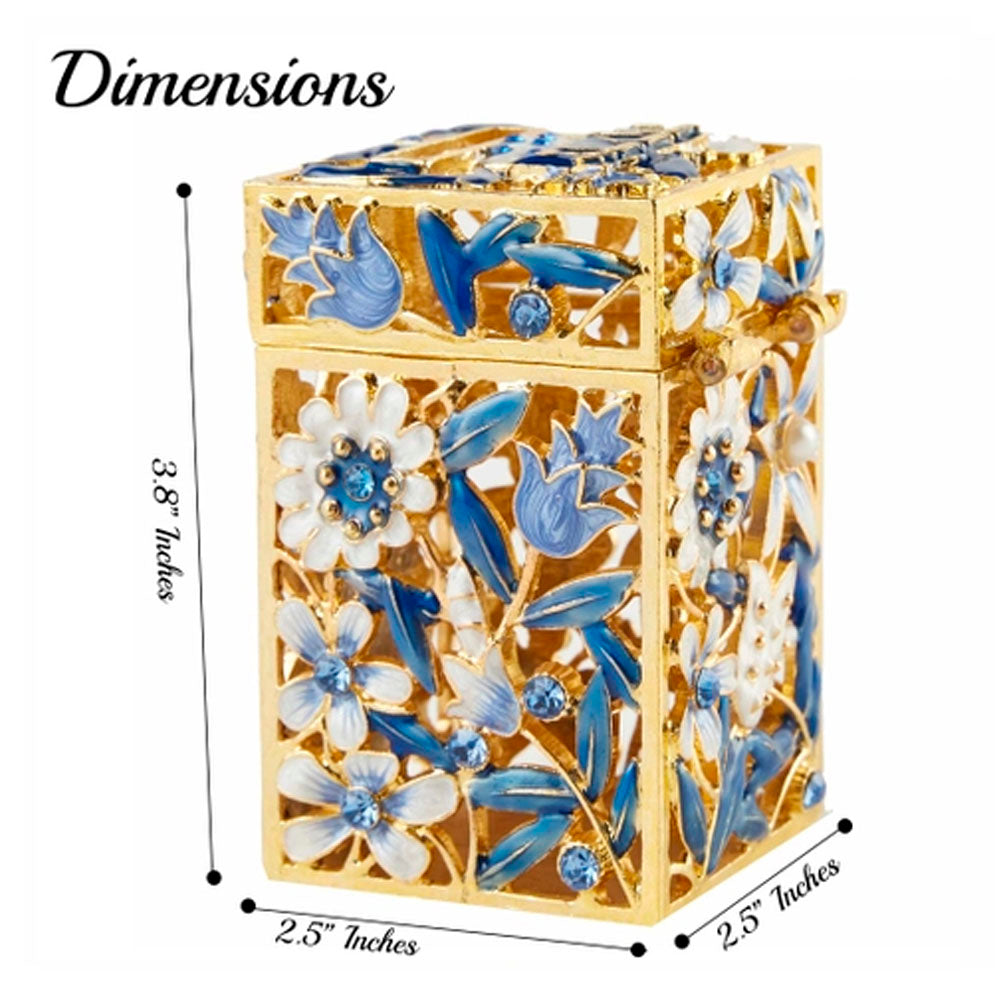 Hamsa Motif Enamel Tzedakah Box