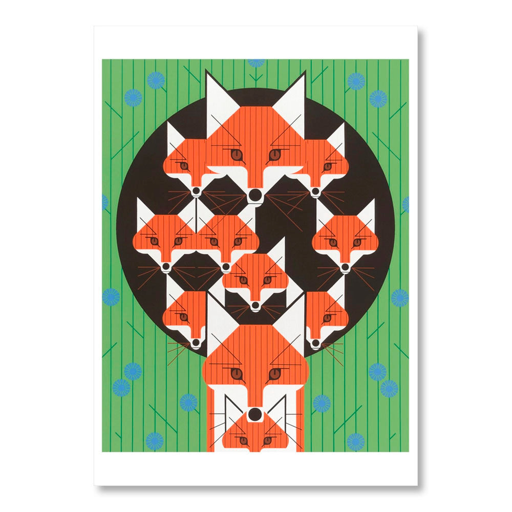 Foxsimiles Charley Harper Greeting Card