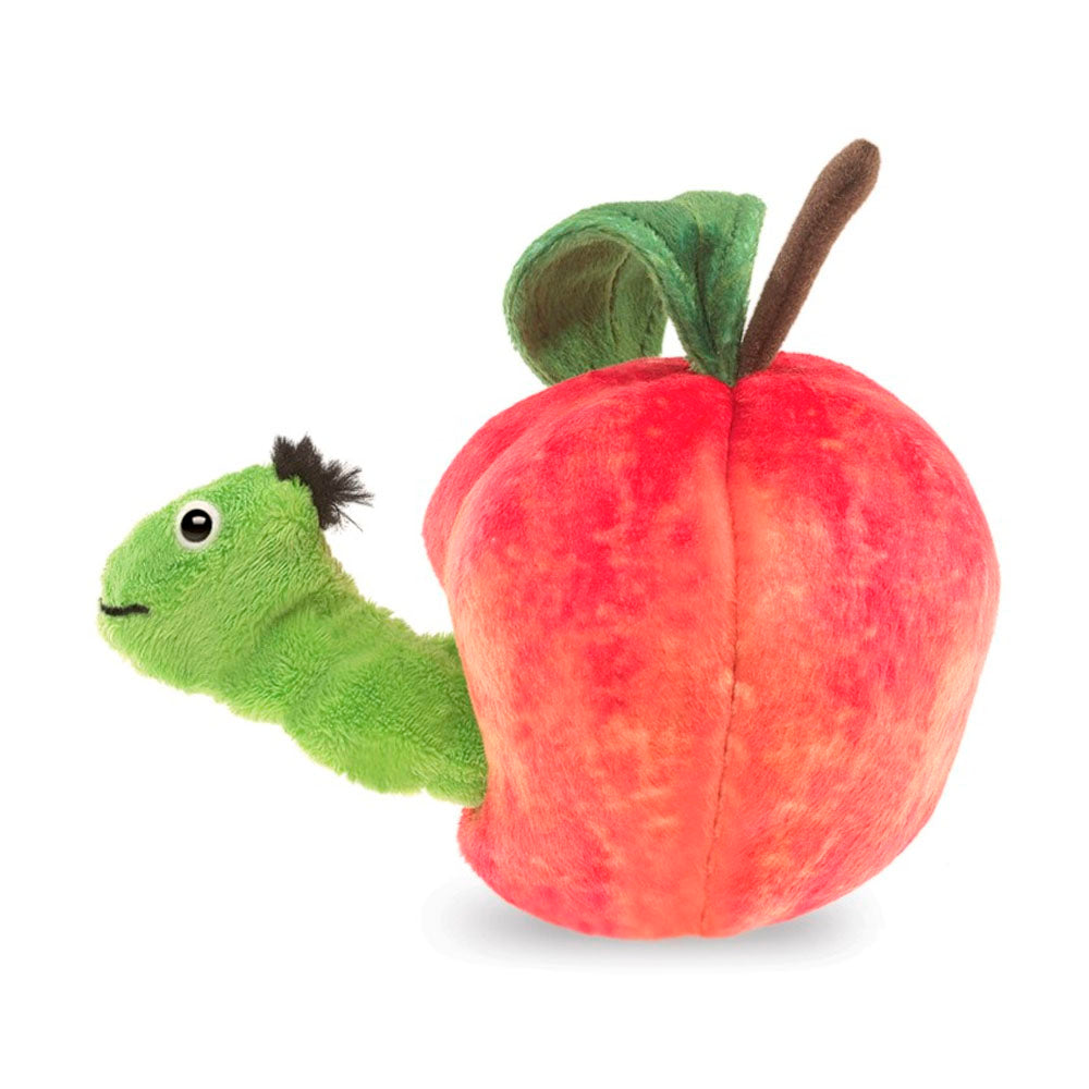 Worm in Apple Finger Puppet