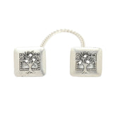 Tallit Clips with Tree of Life on Silver