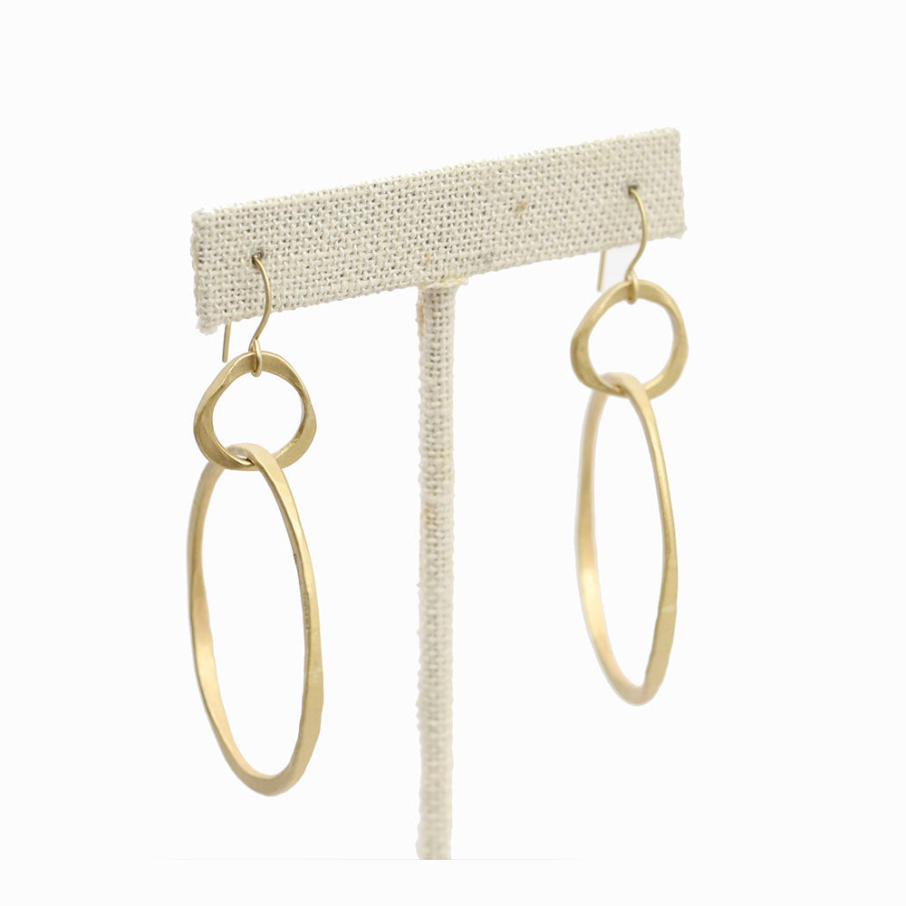 Matte Brass 10K Earrings