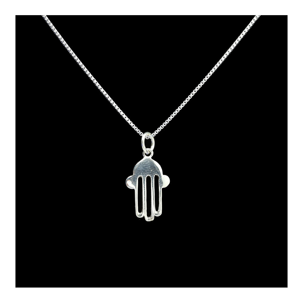 Sterling Long Fingered Hamsa Necklace