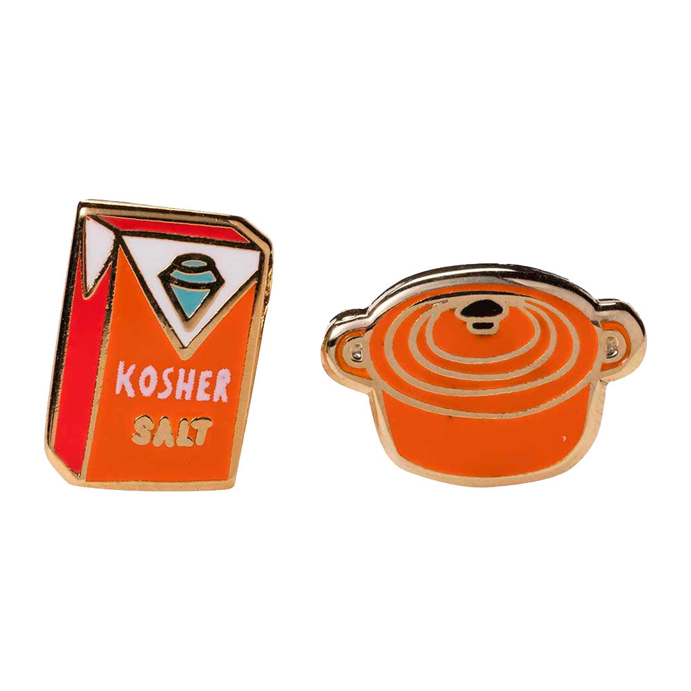Dutch Oven and Kosher Salt Stud Earrings